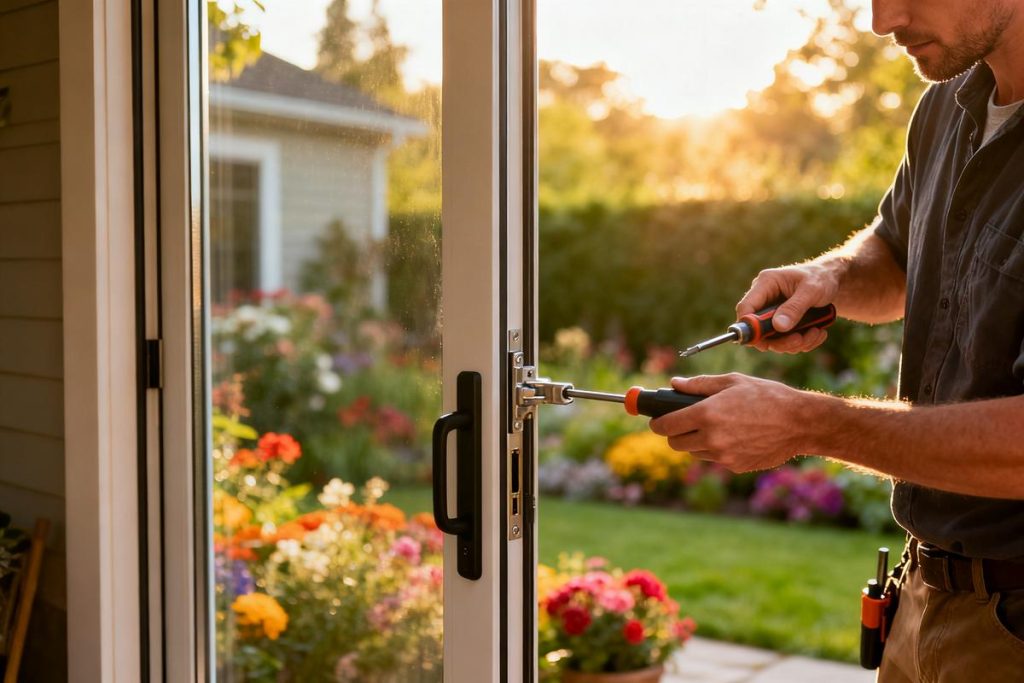 Comment fermer une porte fenêtre de l’extérieur sans poignee ?