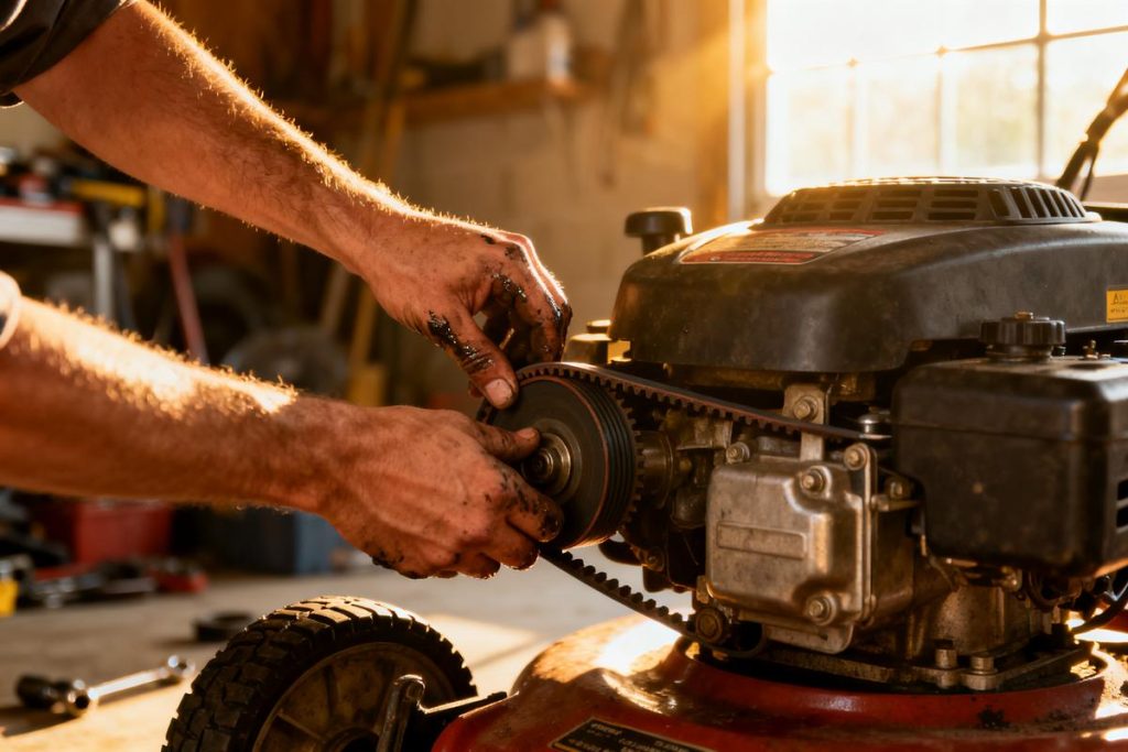 Comment remplacer courroie tracteur tondeuse Briggs et Stratton ?